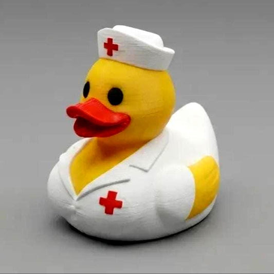 Nurse Duck, 3D Printed PLA, Cruising Duck Toy