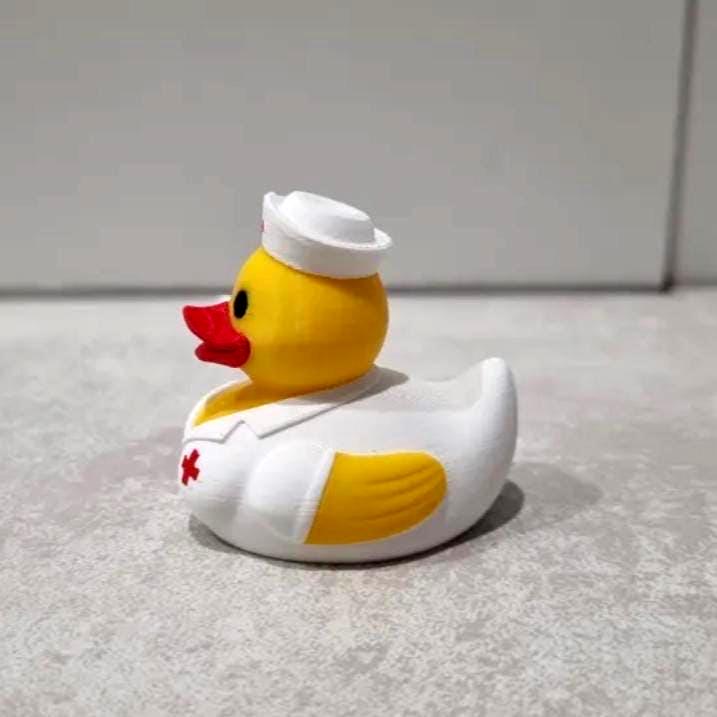 Nurse Duck, 3D Printed PLA, Cruising Duck Toy
