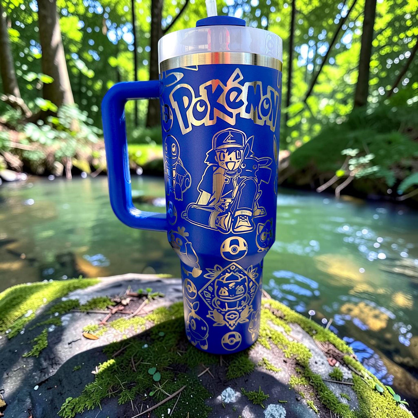 Pokemon- Stanley 40 Oz Engraved Tumbler – Personalized Travel Quencher
