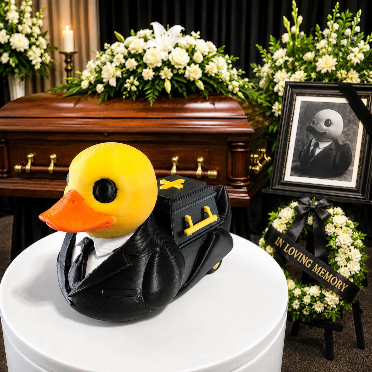 Funeral Director, Gothic Duck, 3D Printed Character Toy