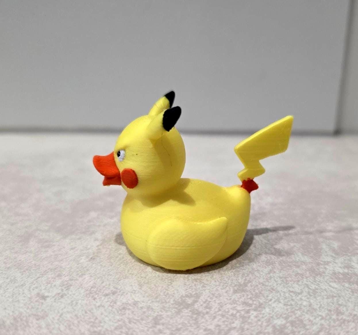 Madness Pika Duck, Grumpy Electric Mouse Rubber Duck, 3D Printed Toy