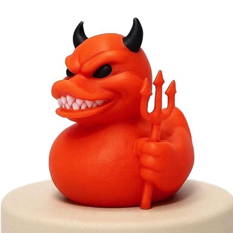 Devil Duck,  Halloween 3D Printed Character Toy, Cruise Duck