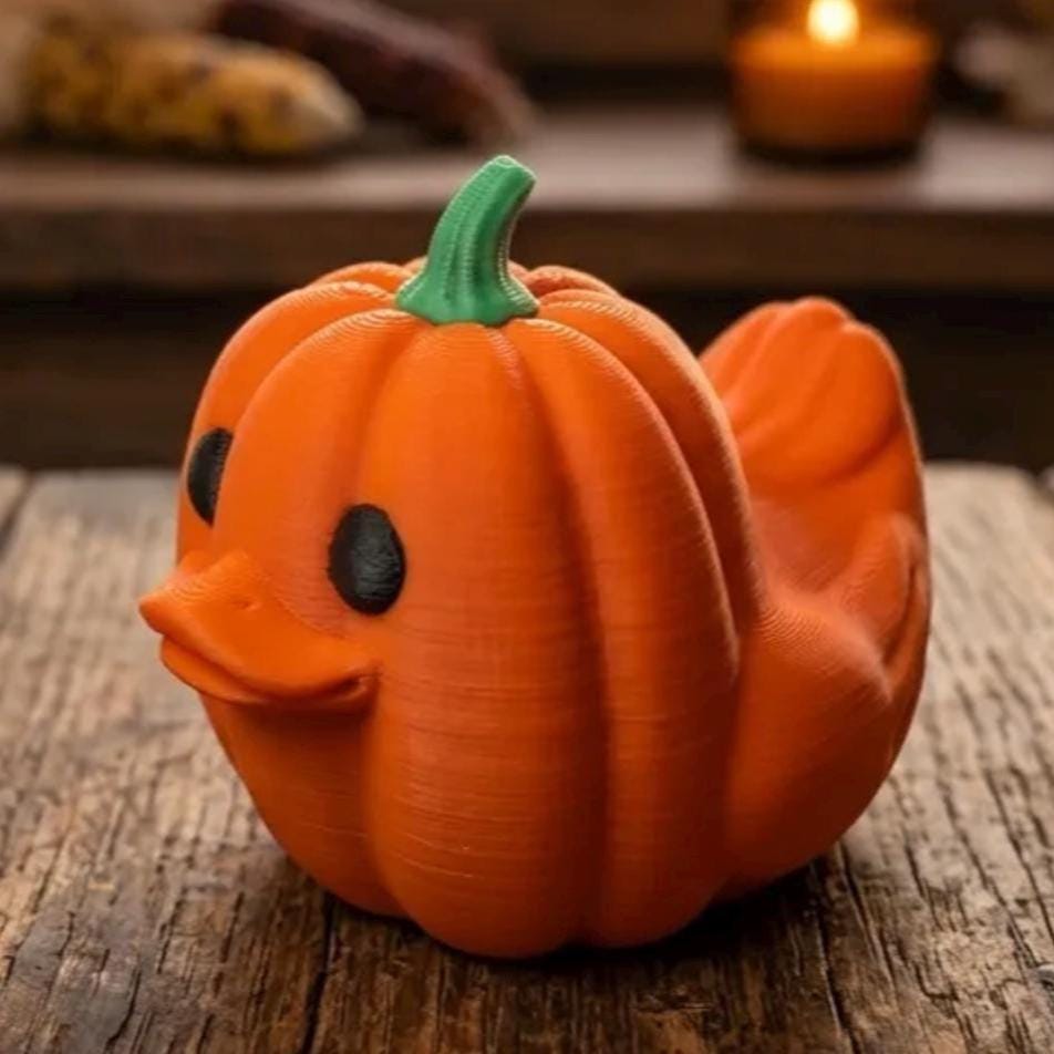 Pumpkin Duck, 3D Printed Character Toy
