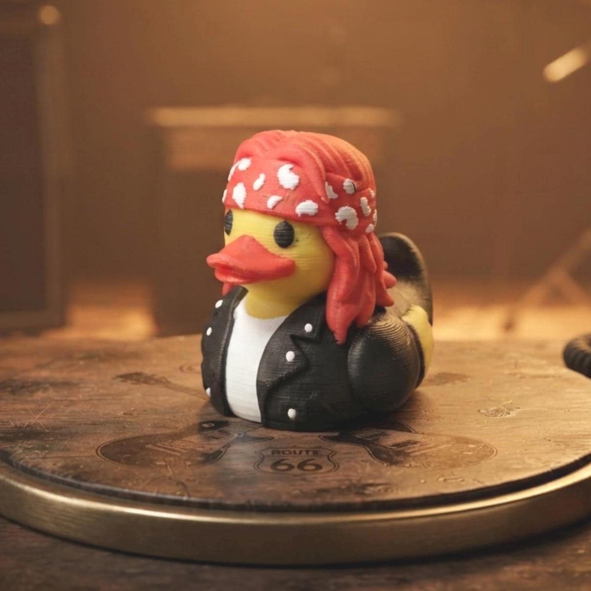 Axl Rose Rock & Roll Duck, 3D Printed Character Toy