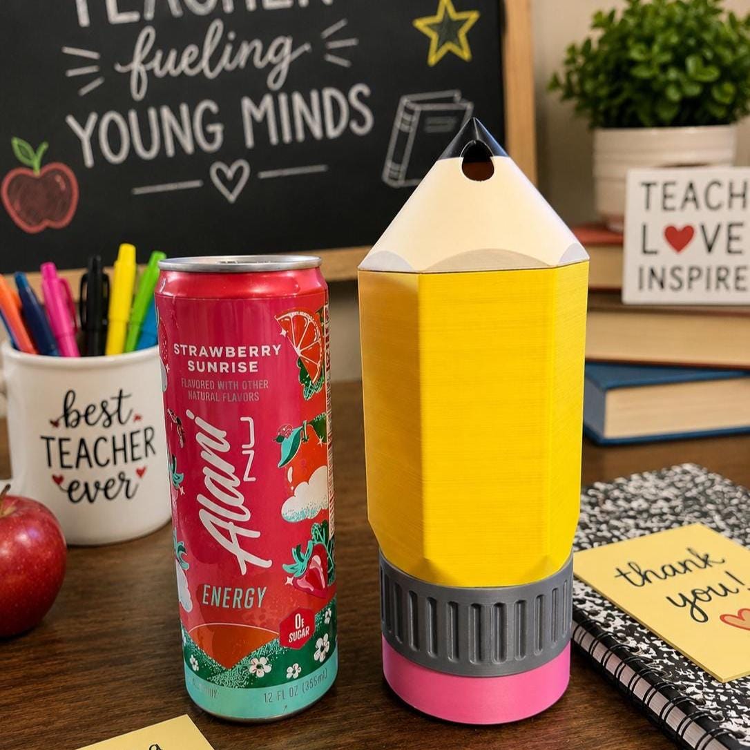 Retro Cooler Can Holder- 20 OZ Skinny Version