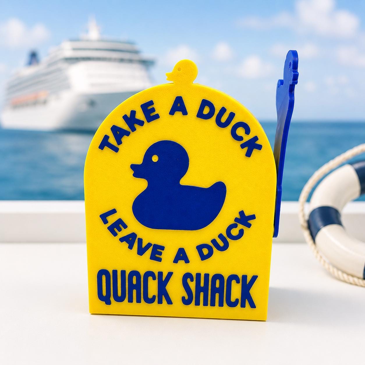 Magnetic Cruise Duck Mailbox: Take a Duck Leave a Duck Quack Shack