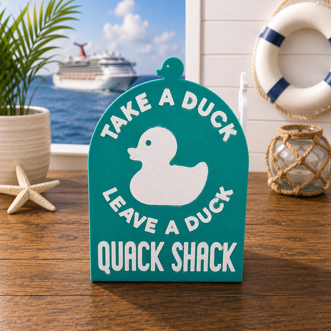 Magnetic Cruise Duck Mailbox: Take a Duck Leave a Duck Quack Shack