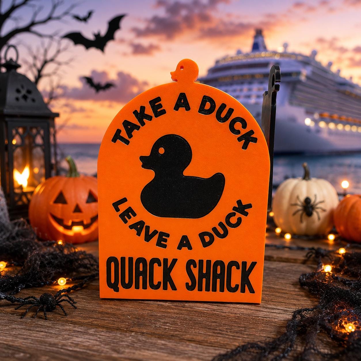 Magnetic Cruise Duck Mailbox: Take a Duck Leave a Duck Quack Shack