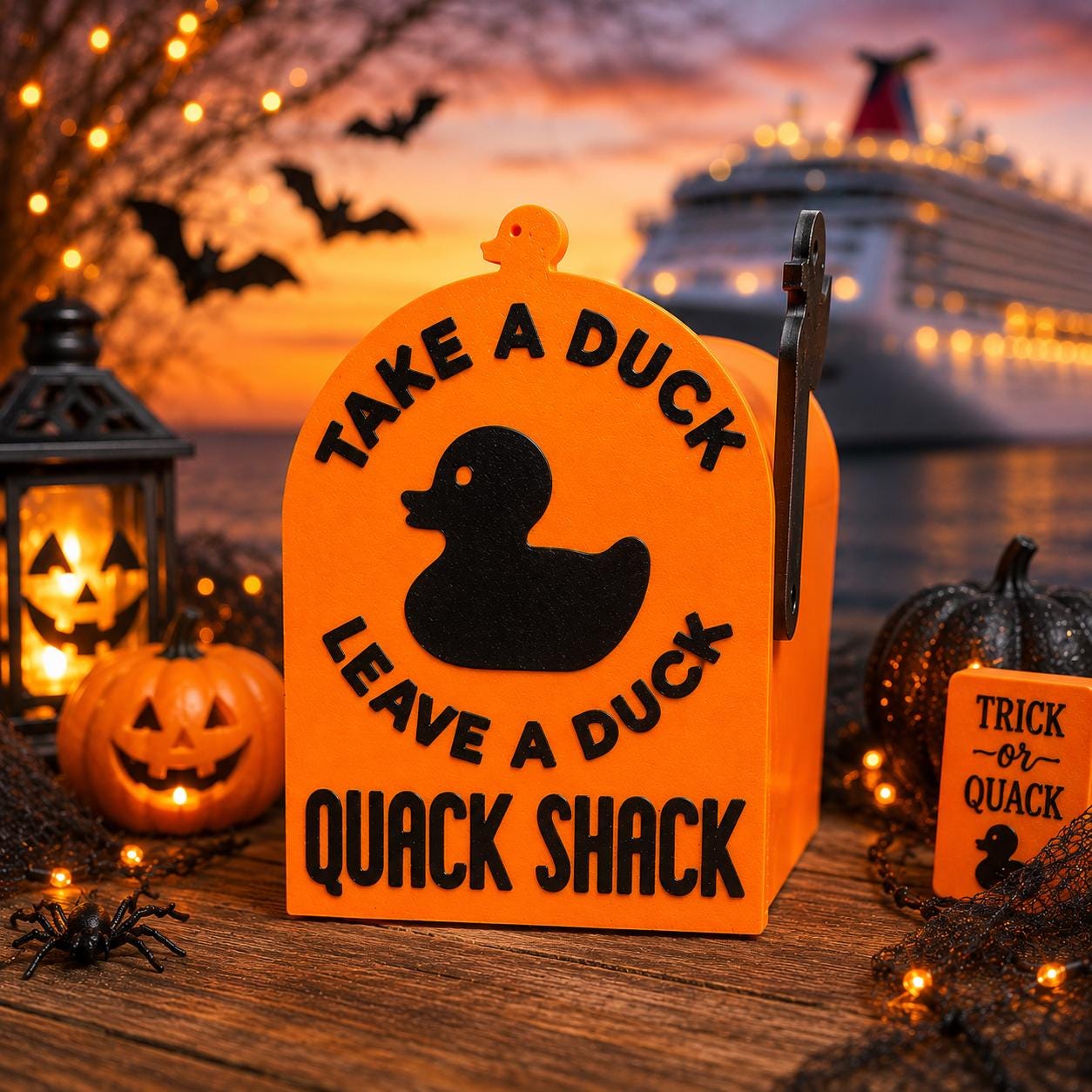 Magnetic Cruise Duck Mailbox: Take a Duck Leave a Duck Quack Shack