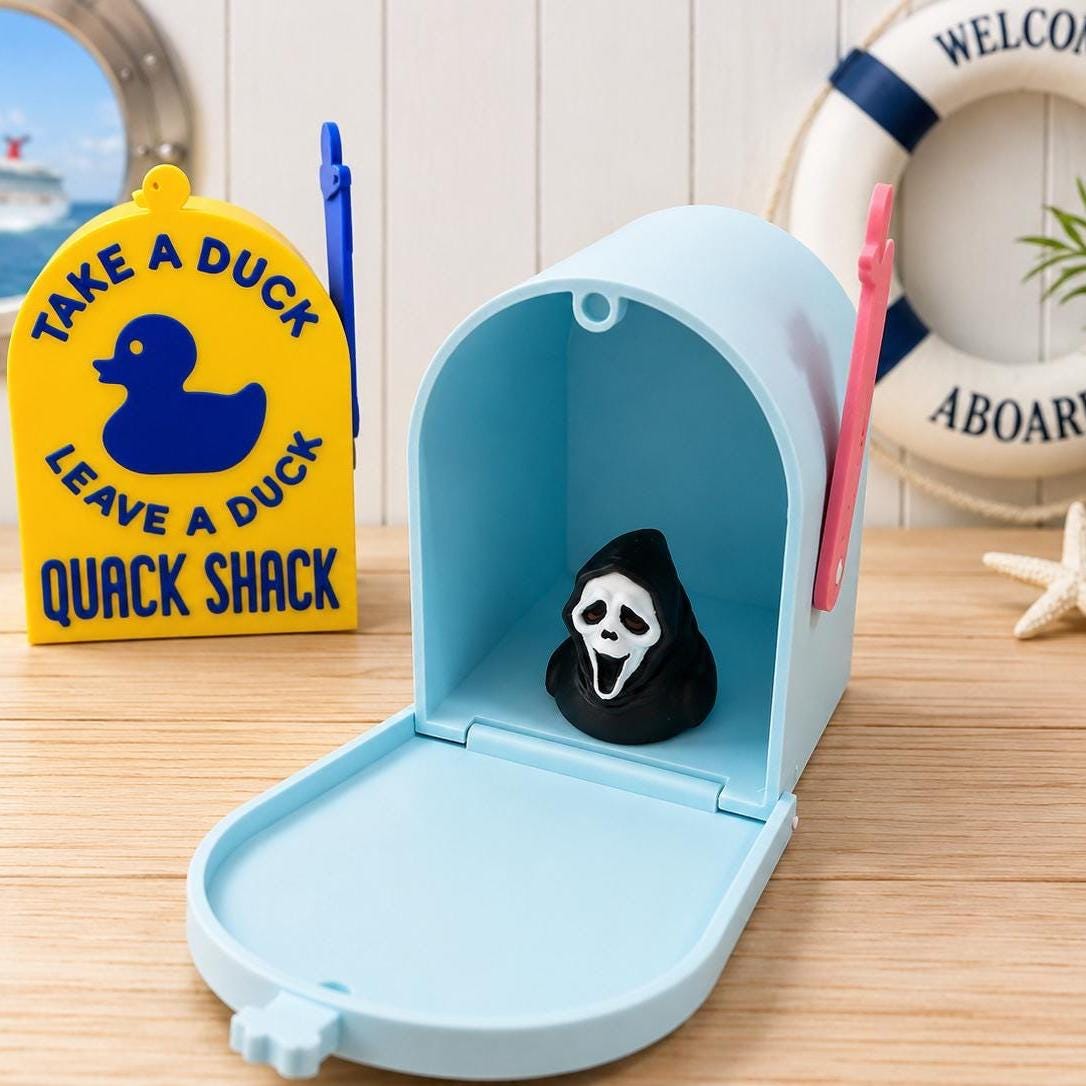 Magnetic Cruise Duck Mailbox: Take a Duck Leave a Duck Quack Shack