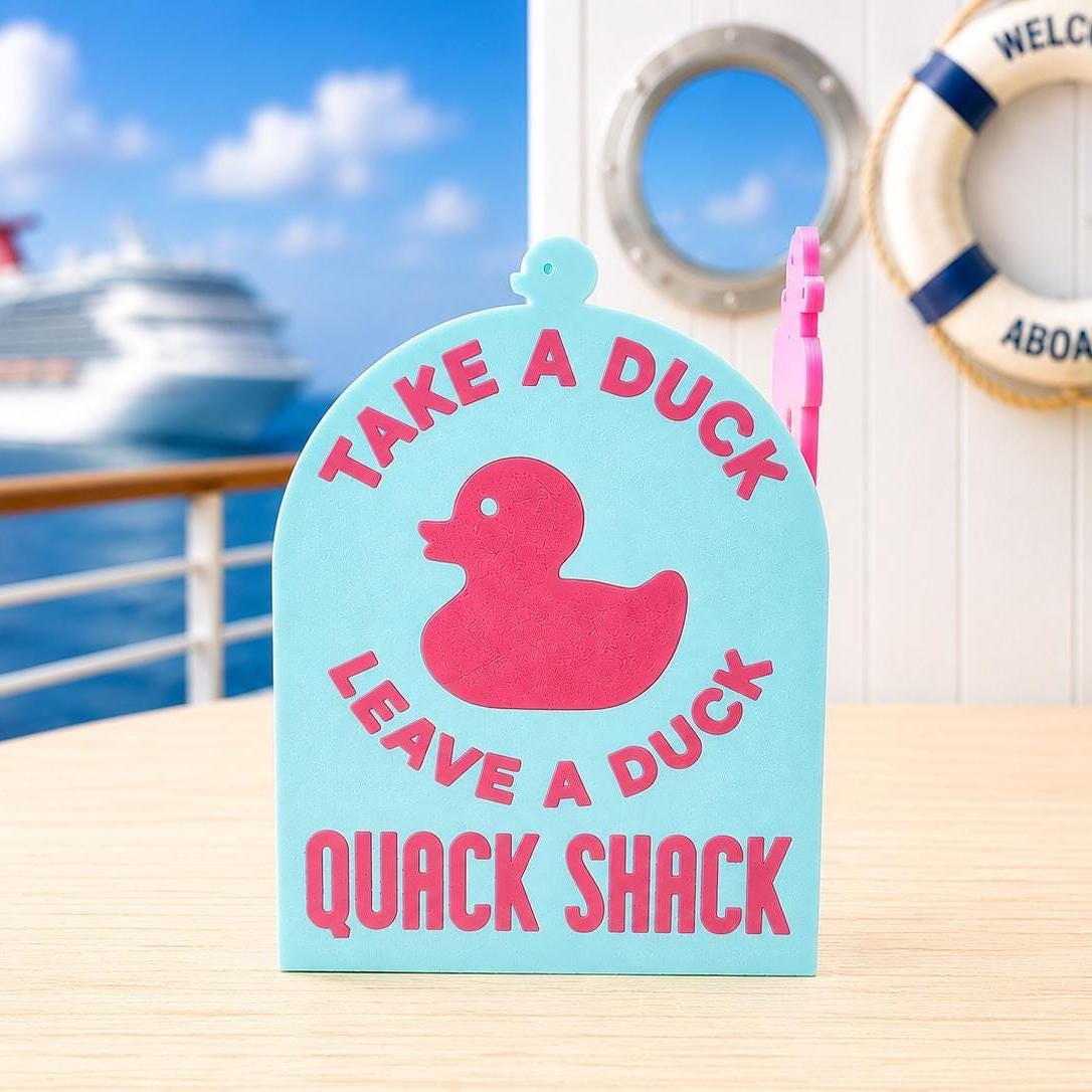 Magnetic Cruise Duck Mailbox: Take a Duck Leave a Duck Quack Shack