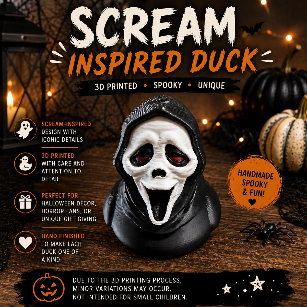 Halloween Horror Inspired Duck, 3D Printed Character Toy