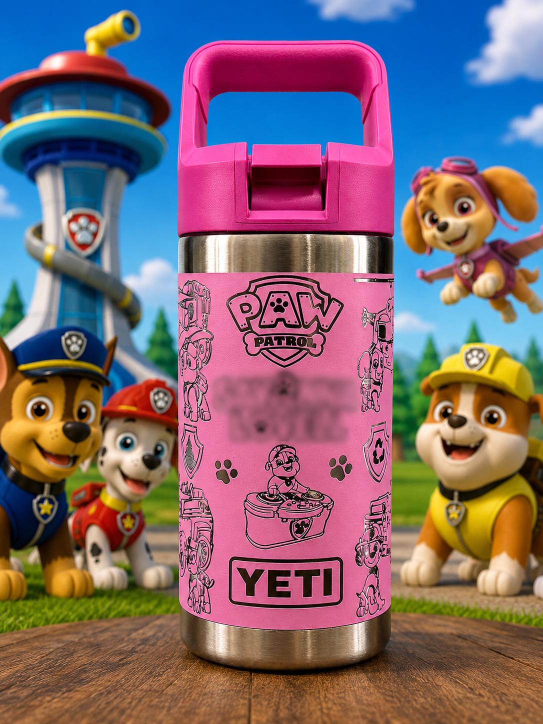 Paw Patrol Inspired Yeti Rambler 12 0z Engraved Water Bottle