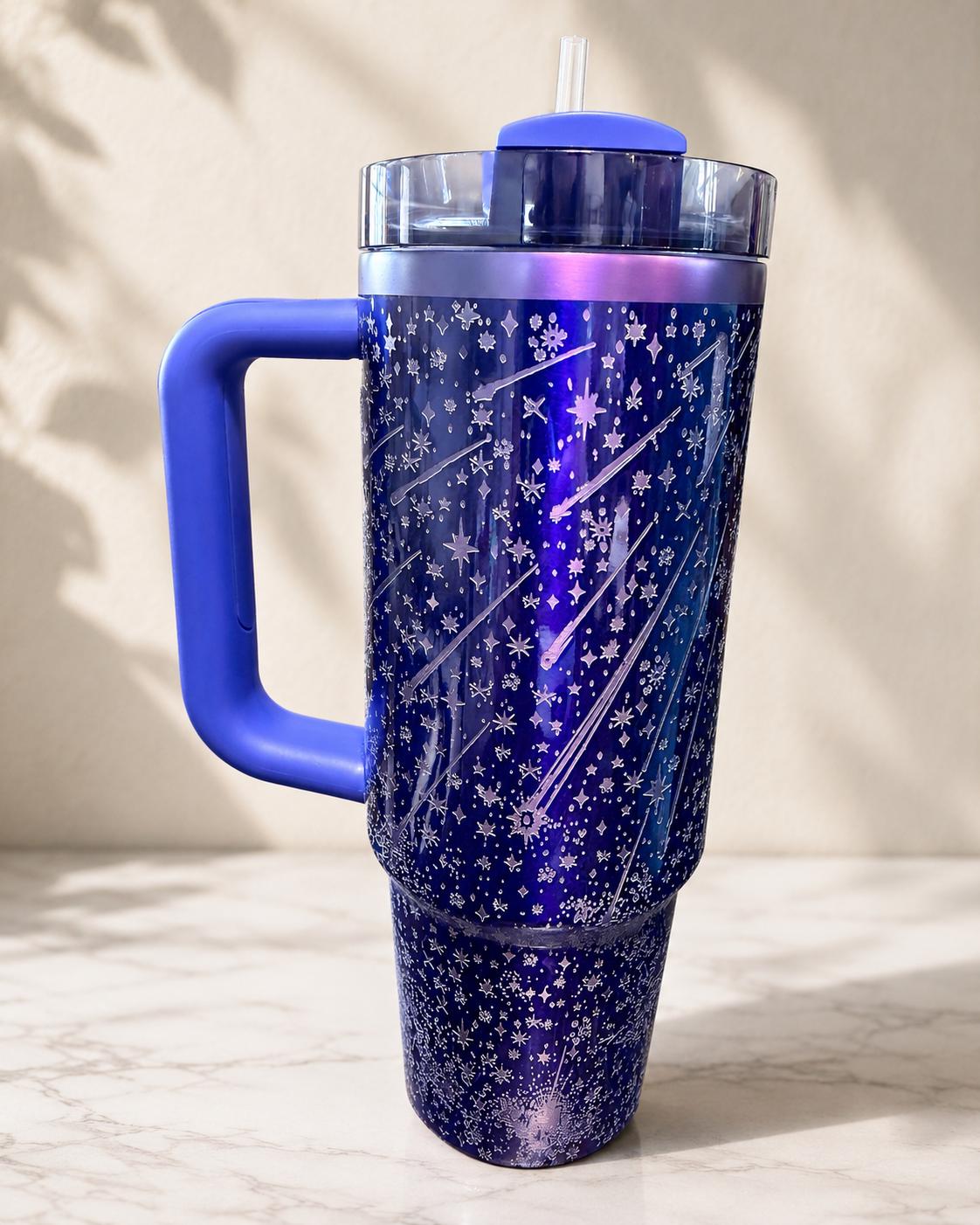 Star Showers - 30 OZ Stanley H2.0 Quencher Tumbler With Handle-Full Wrap Engraved