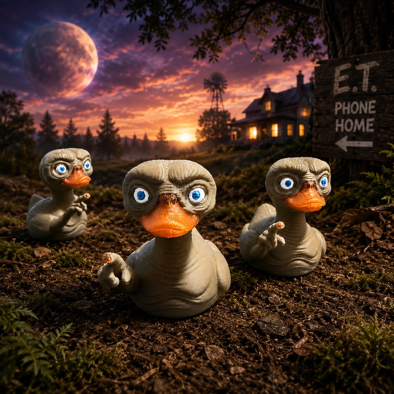 E.T. Inspired Duck, 3D Printed Character Toy