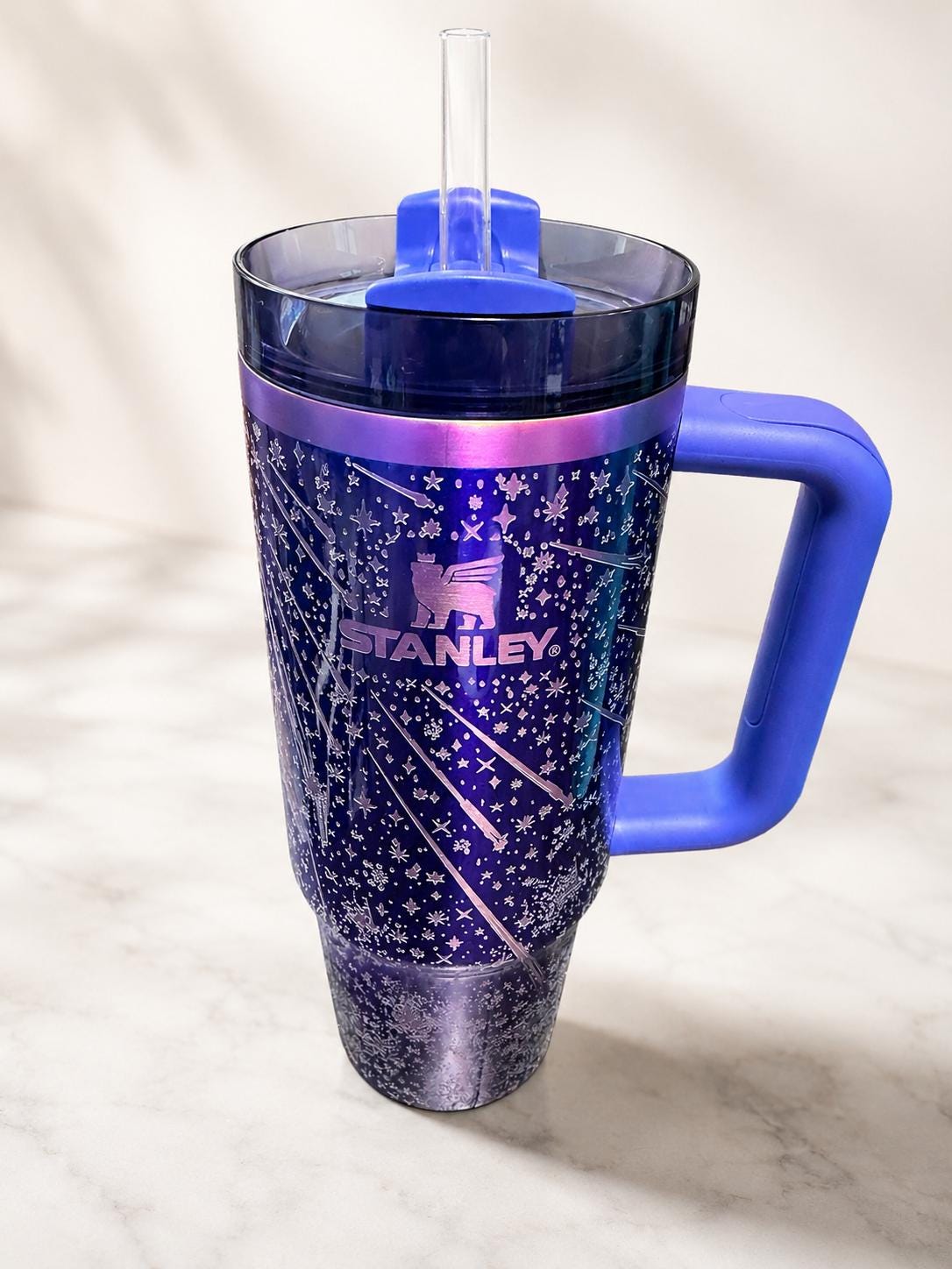 Star Showers - 30 OZ Stanley H2.0 Quencher Tumbler With Handle-Full Wrap Engraved