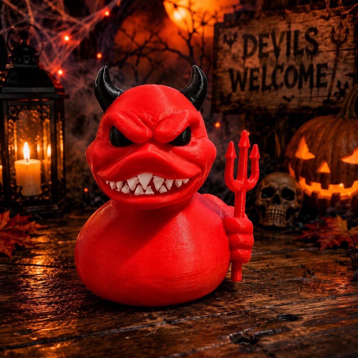 Devil Duck,  Halloween 3D Printed Character Toy, Cruise Duck